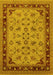 Machine Washable Oriental Yellow Traditional Rug, wshurb882yw