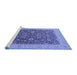 Sideview of Machine Washable Oriental Blue Traditional Rug, wshurb883blu