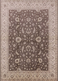 Machine Washable Industrial Modern Sepia Brown Rug, wshurb883