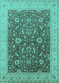 Oriental Turquoise Traditional Rug, urb883turq