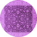 Round Oriental Purple Traditional Rug, urb883pur