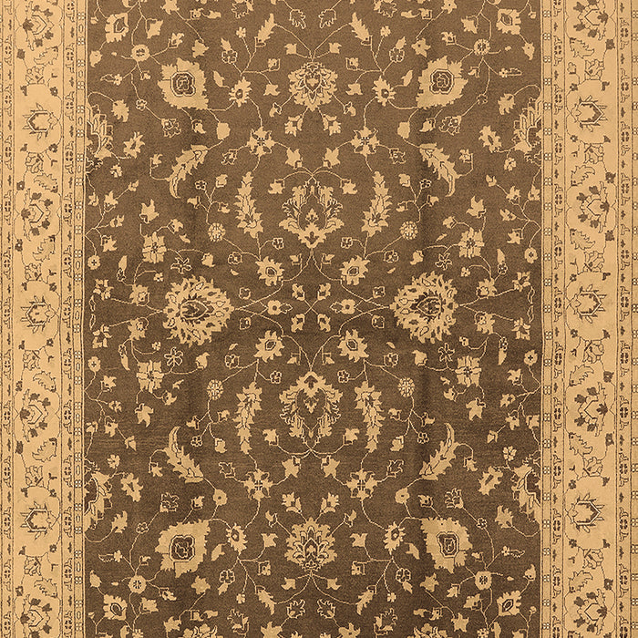 Machine Washable Oriental Brown Traditional Rug, wshurb883brn