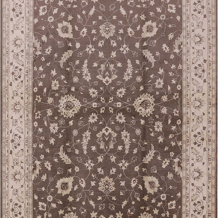 Mid-Century Modern Reddish Brown Oriental Rug, urb883