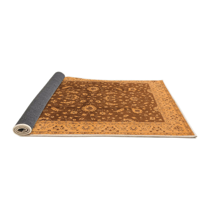Sideview of Oriental Orange Traditional Rug, urb883org