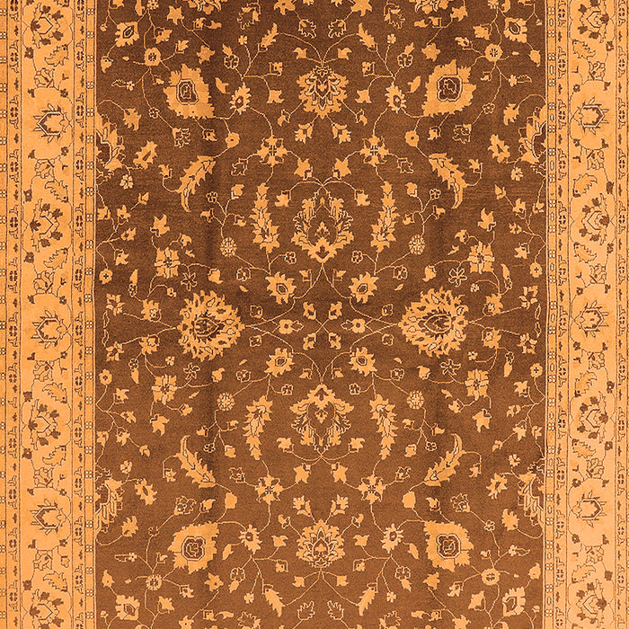 Machine Washable Oriental Orange Traditional Area Rugs, wshurb883org