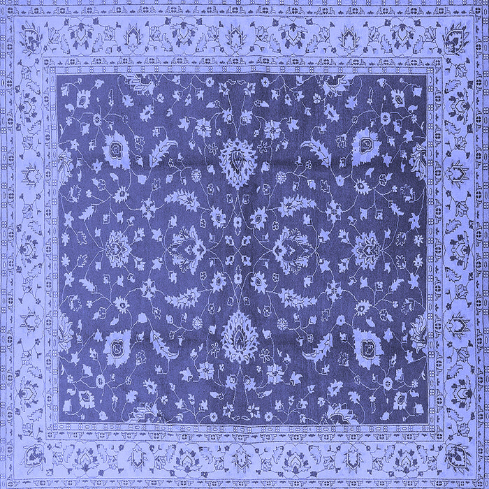 Square Oriental Blue Traditional Rug, urb883blu