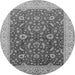 Round Oriental Gray Traditional Rug, urb883gry