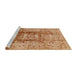 Sideview of Machine Washable Industrial Modern Brown Sand Brown Rug, wshurb884