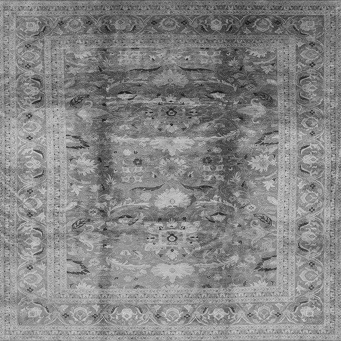 Square Oriental Gray Traditional Rug, urb884gry