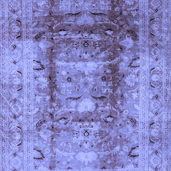 Machine Washable Oriental Blue Traditional Rug, wshurb884blu
