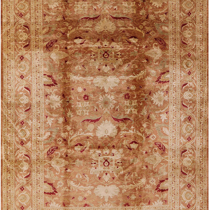 Mid-Century Modern Brown Sand Brown Oriental Rug, urb884