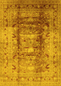 Oriental Yellow Traditional Rug, urb884yw