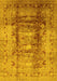 Oriental Yellow Traditional Rug, urb884yw