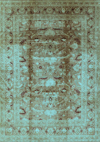 Oriental Light Blue Traditional Rug, urb884lblu