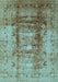 Oriental Light Blue Traditional Rug, urb884lblu
