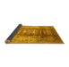 Sideview of Oriental Yellow Traditional Rug, urb884yw