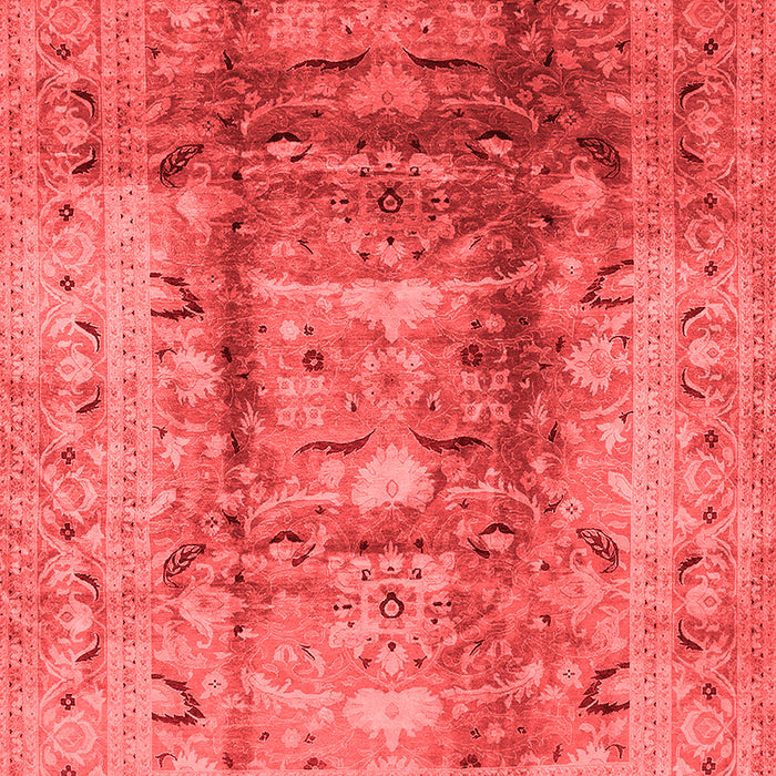 Machine Washable Oriental Red Traditional Rug, wshurb884red