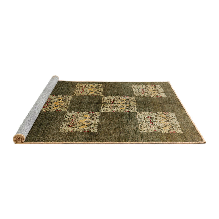 Sideview of Machine Washable Industrial Modern Sepia Brown Rug, wshurb885