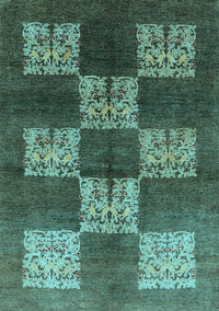 Oriental Light Blue Industrial Rug, urb885lblu