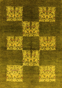 Oriental Yellow Industrial Rug, urb885yw