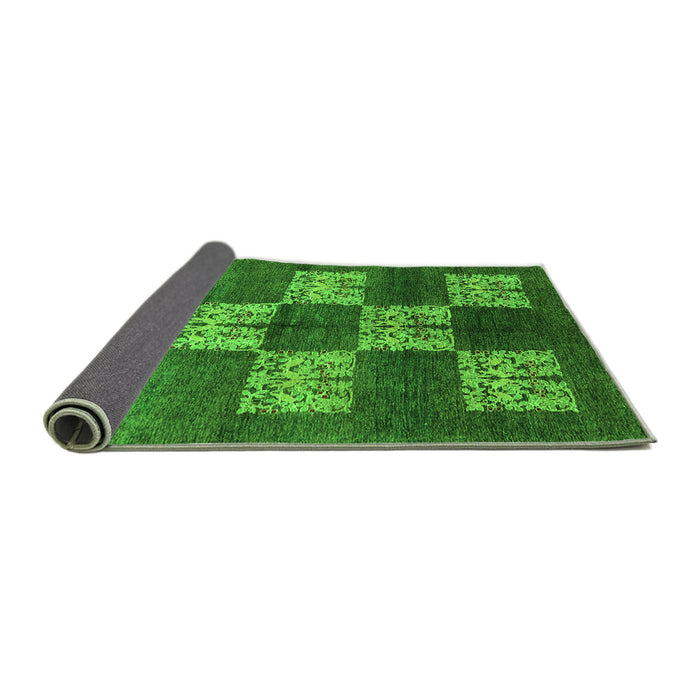 Sideview of Oriental Green Industrial Rug, urb885grn