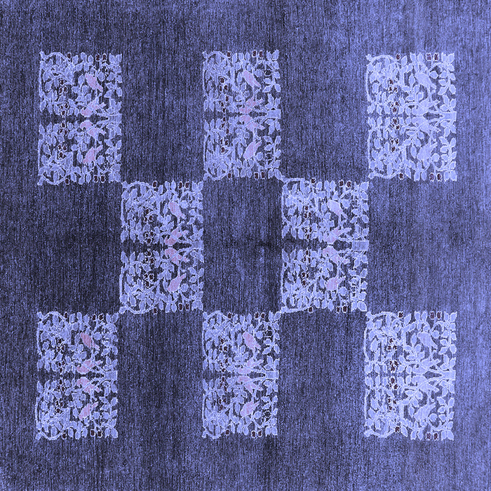 Square Oriental Blue Industrial Rug, urb885blu