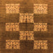 Square Oriental Orange Industrial Rug, urb885org