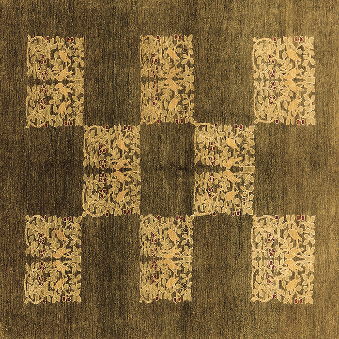 Square Oriental Brown Industrial Rug, urb885brn
