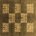 Square Oriental Brown Industrial Rug, urb885brn