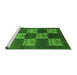 Sideview of Machine Washable Oriental Green Industrial Area Rugs, wshurb885grn
