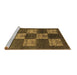 Sideview of Machine Washable Oriental Brown Industrial Rug, wshurb885brn