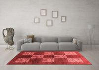 Machine Washable Oriental Red Industrial Rug, wshurb885red