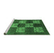 Sideview of Machine Washable Oriental Emerald Green Industrial Area Rugs, wshurb885emgrn