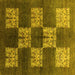 Square Oriental Yellow Industrial Rug, urb885yw