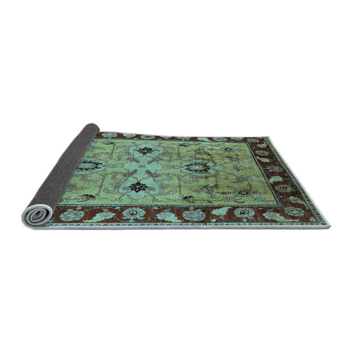 Sideview of Oriental Light Blue Traditional Rug, urb886lblu