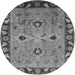 Round Oriental Gray Traditional Rug, urb886gry
