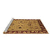 Sideview of Machine Washable Oriental Brown Traditional Rug, wshurb886brn