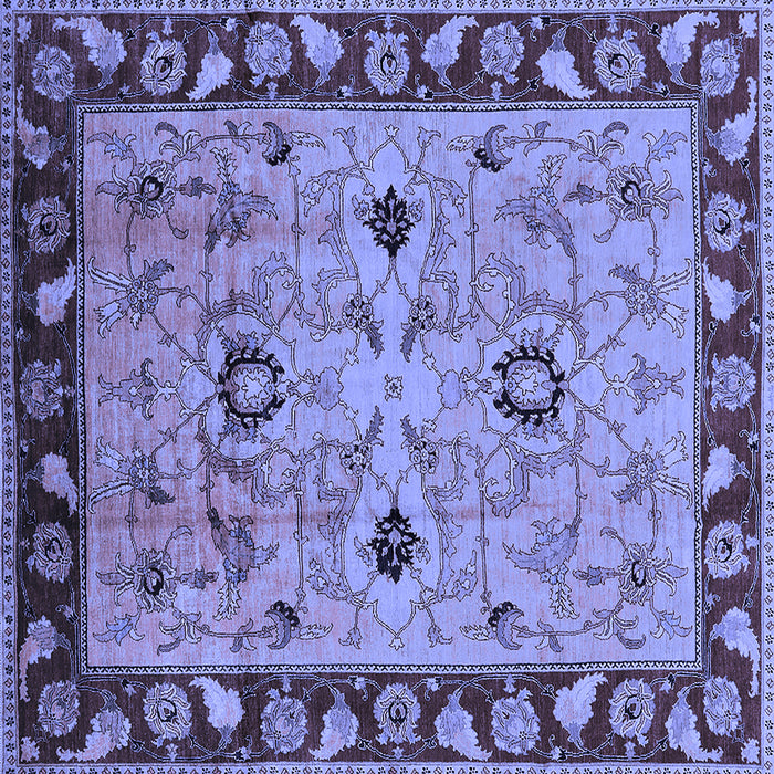 Square Oriental Blue Traditional Rug, urb886blu