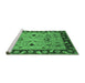 Sideview of Machine Washable Oriental Emerald Green Traditional Area Rugs, wshurb886emgrn