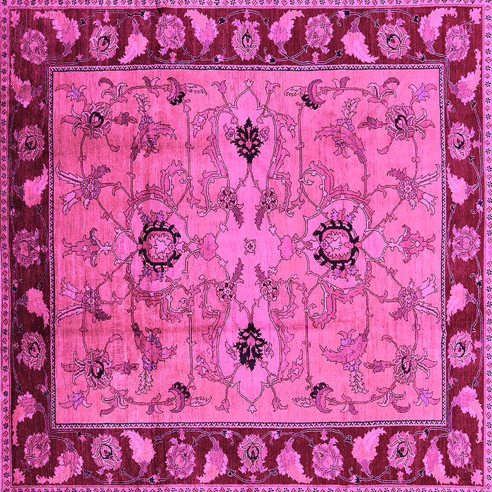 Square Oriental Pink Traditional Rug, urb886pnk