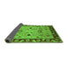 Sideview of Oriental Green Traditional Rug, urb886grn