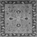 Square Machine Washable Oriental Gray Traditional Rug, wshurb886gry