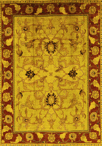 Oriental Yellow Traditional Rug, urb886yw