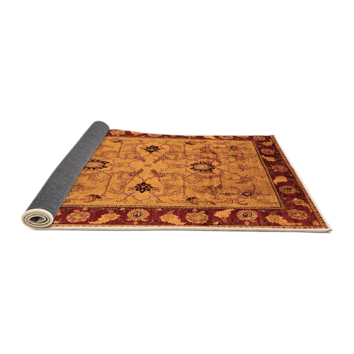 Sideview of Oriental Orange Traditional Rug, urb886org