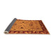 Sideview of Oriental Orange Traditional Rug, urb886org