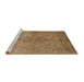 Sideview of Machine Washable Industrial Modern Light Brown Rug, wshurb887