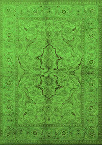 Oriental Green Traditional Rug, urb887grn