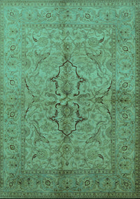Oriental Turquoise Traditional Rug, urb887turq