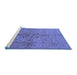 Sideview of Machine Washable Oriental Blue Traditional Rug, wshurb887blu