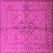 Square Oriental Pink Traditional Rug, urb887pnk